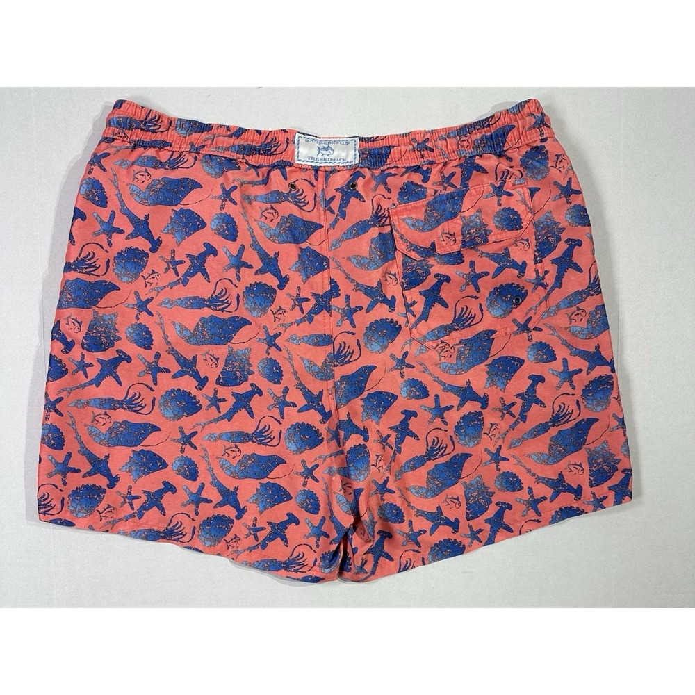 Southern Tide Shorts Mens Medium M Lined Swim Trunks Orange Skipjack